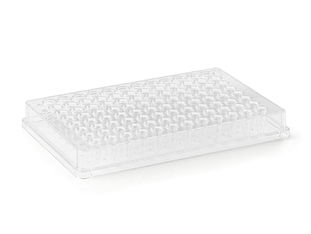 0.1 mL 96-well full-skirt PCR plate with white base and clear wells