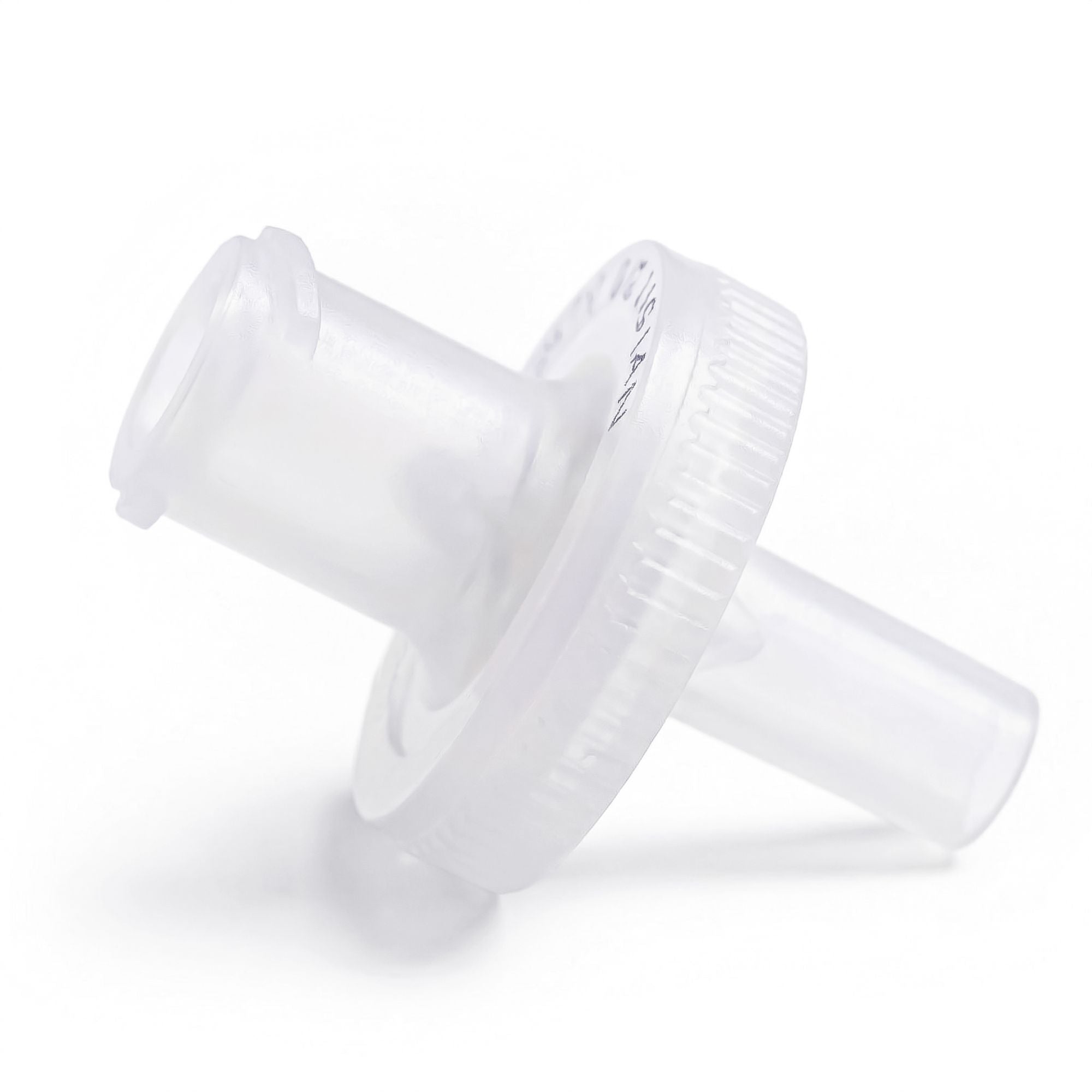 Clarity syringe filter, 13 mm, side angle view