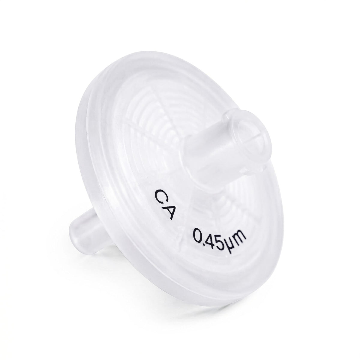 Clarity Cellulose Acetate syringe filter, 25 mm, 0.45 µm, front view