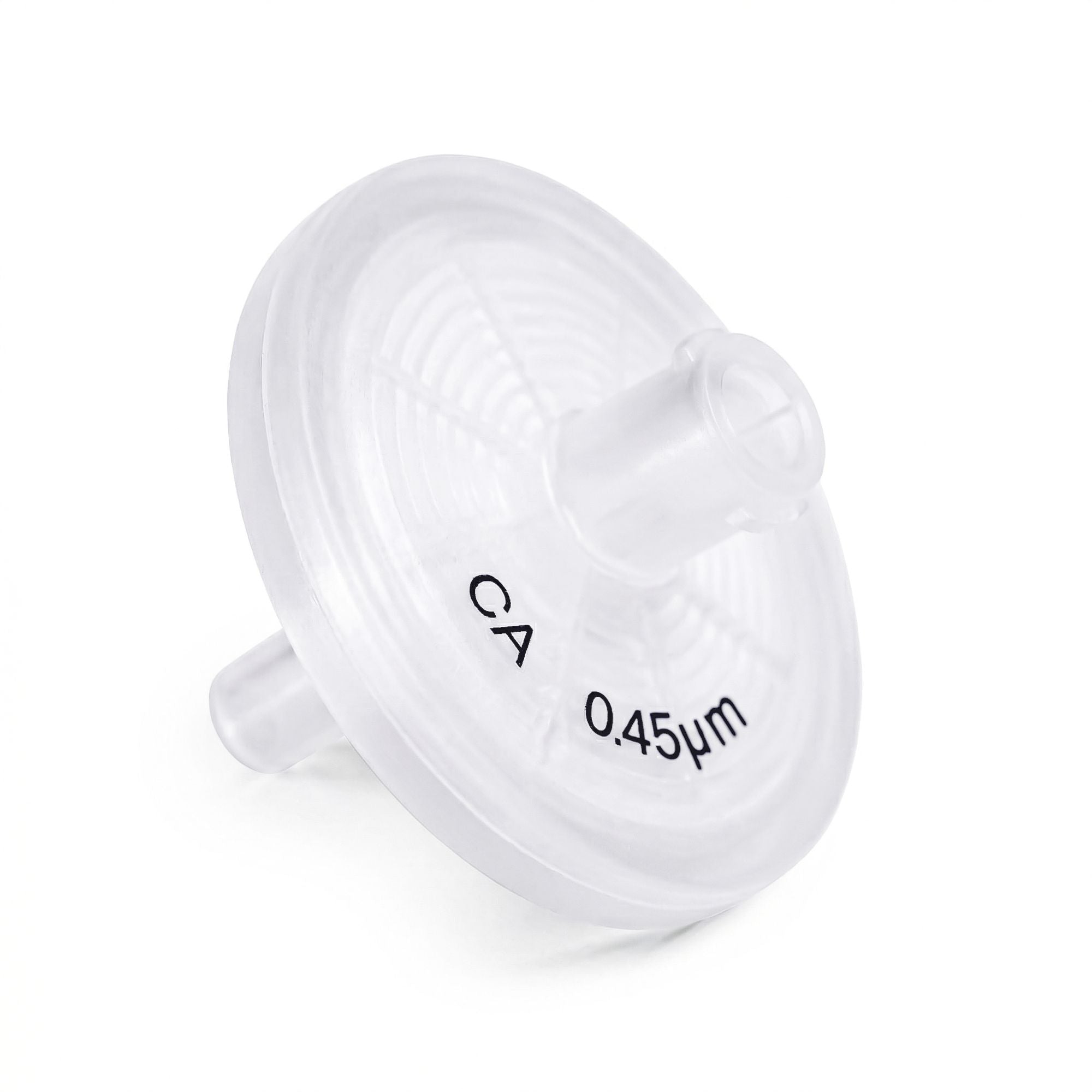 Clarity Cellulose Acetate syringe filter, 25 mm, 0.45 µm, front view