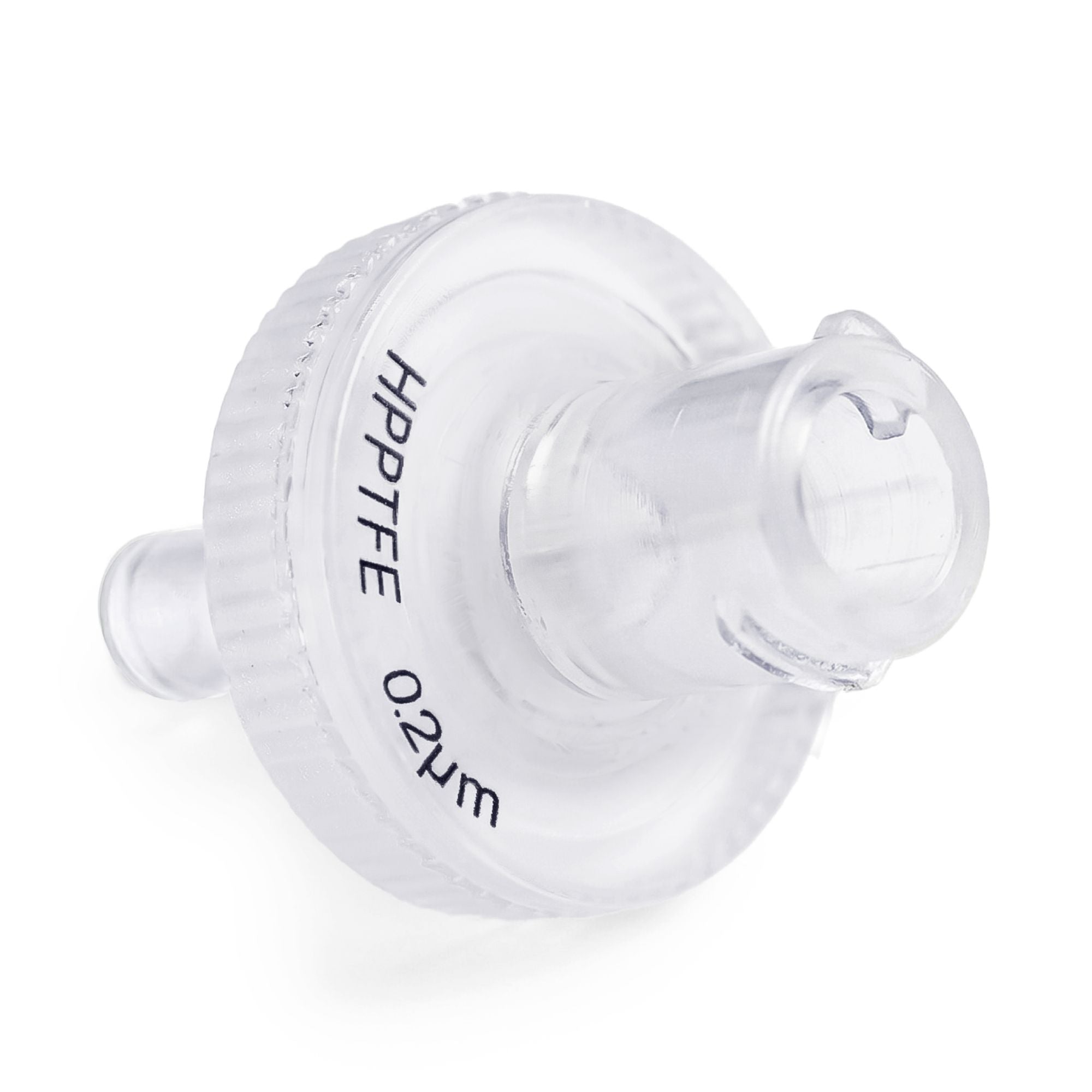 Clarity Hydrophilic PTFE syringe filter, 13 mm, 0.22 µm, front view