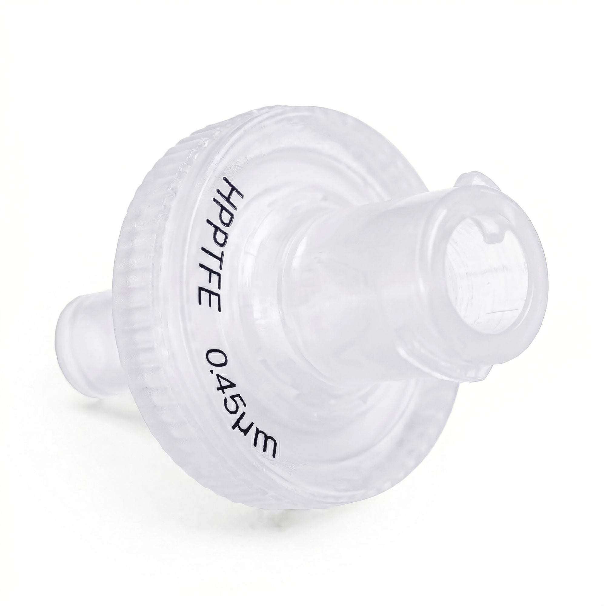 Clarity Hydrophilic PTFE syringe filter, 13 mm, 0.45 µm, front view