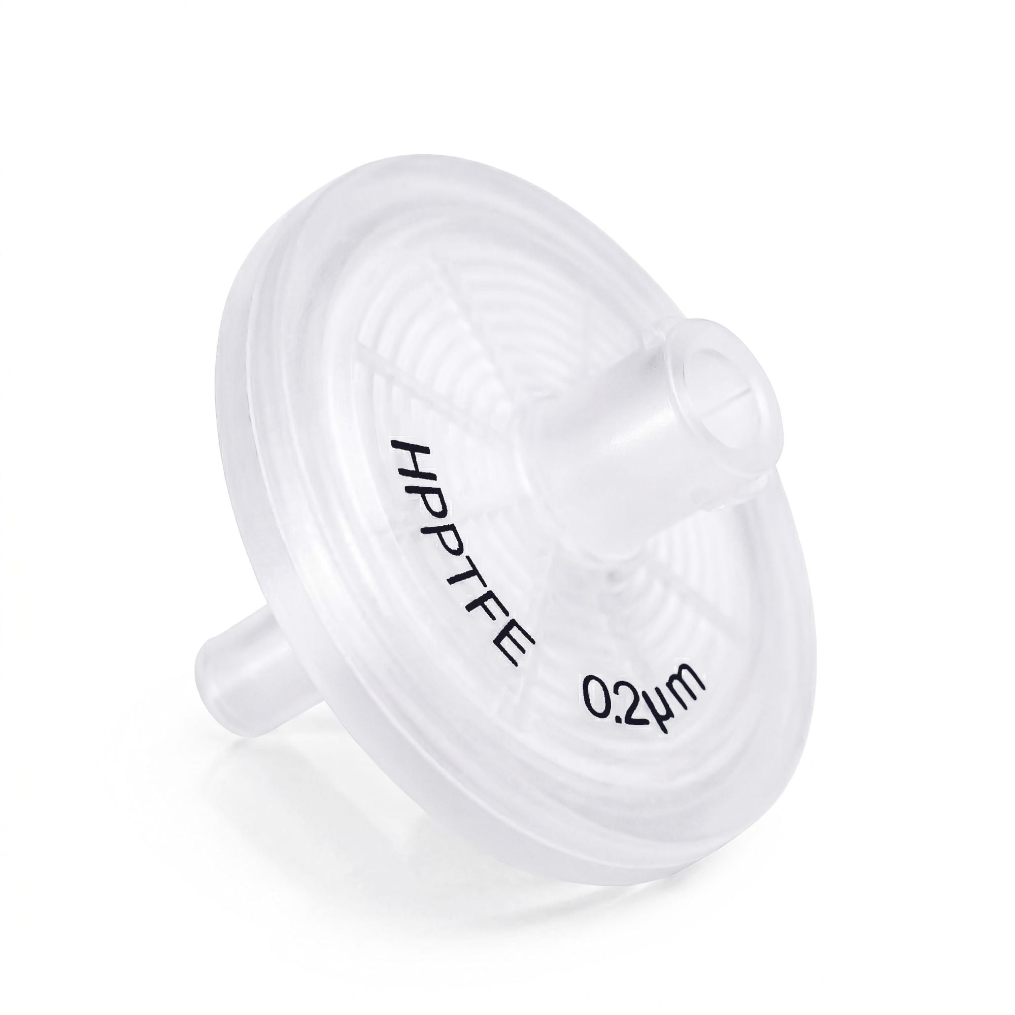 Clarity Hydrophilic PTFE syringe filter, 25 mm, 0.22 µm, front view