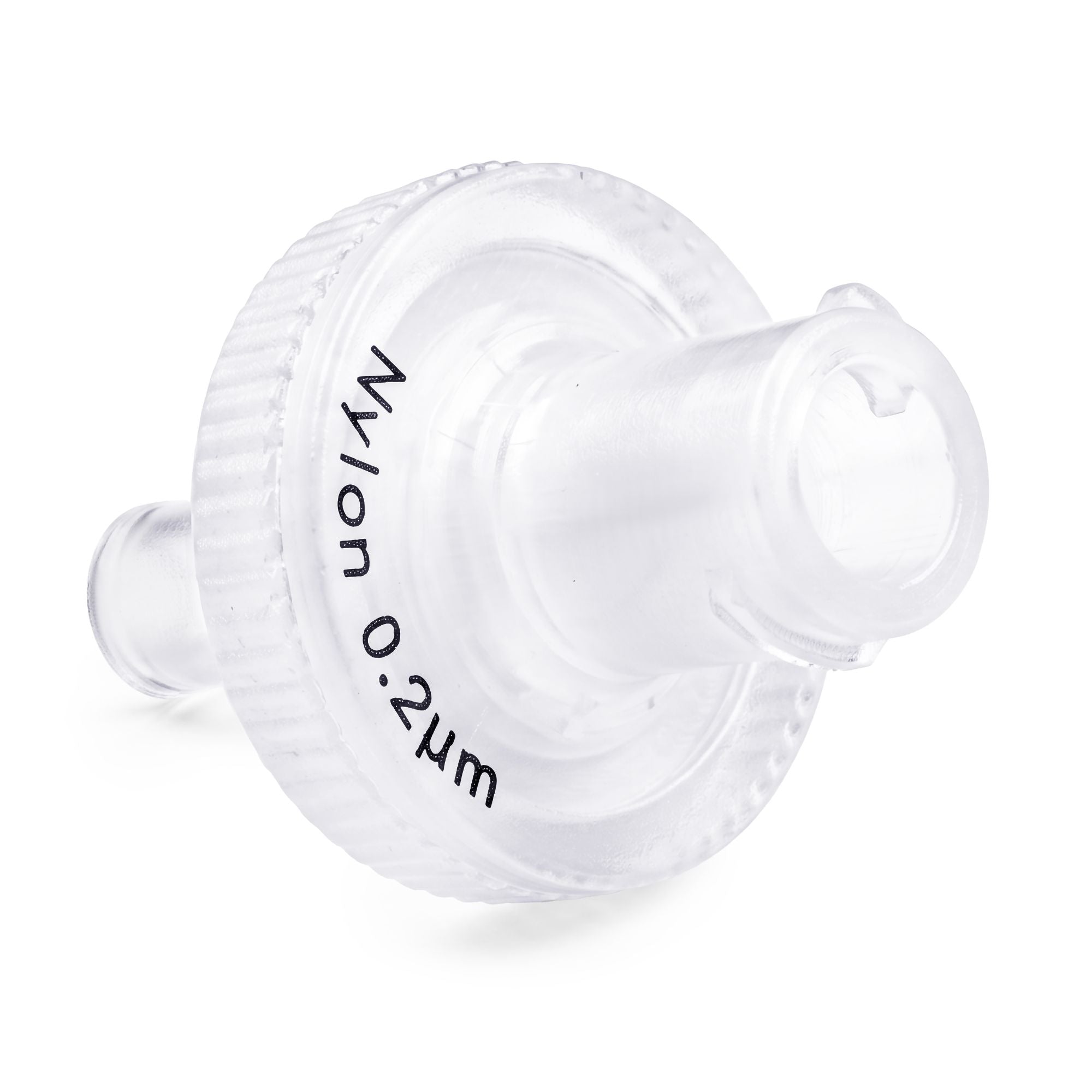 Clarity Nylon syringe filter, 13 mm, 0.22 µm, front view