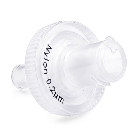 Clarity Nylon syringe filter, 13 mm, 0.22 µm, front view
