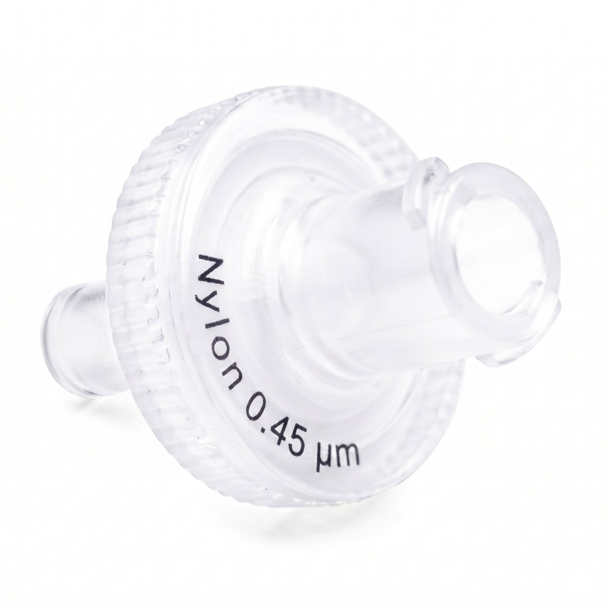 Clarity Nylon syringe filter, 13 mm, 0.45 µm, front view