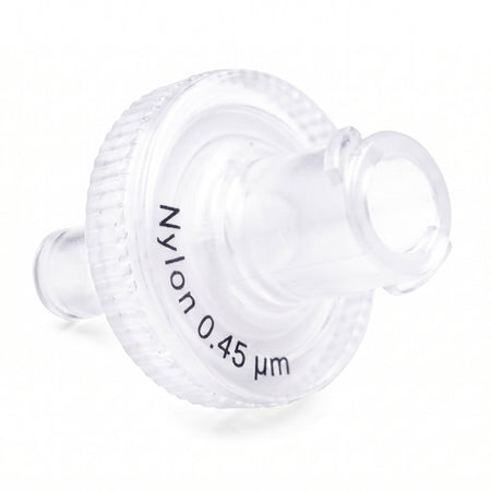Clarity Nylon syringe filter, 13 mm, 0.45 µm, front view