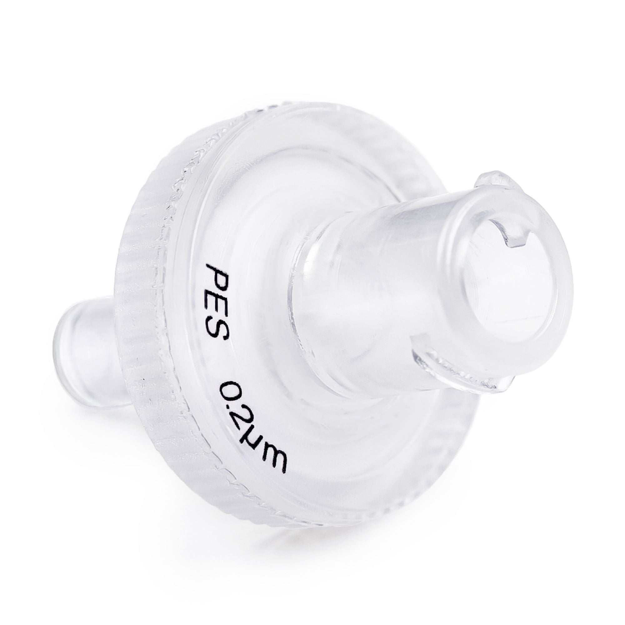 Clarity PES syringe filter, 13 mm, 0.22 µm, front view