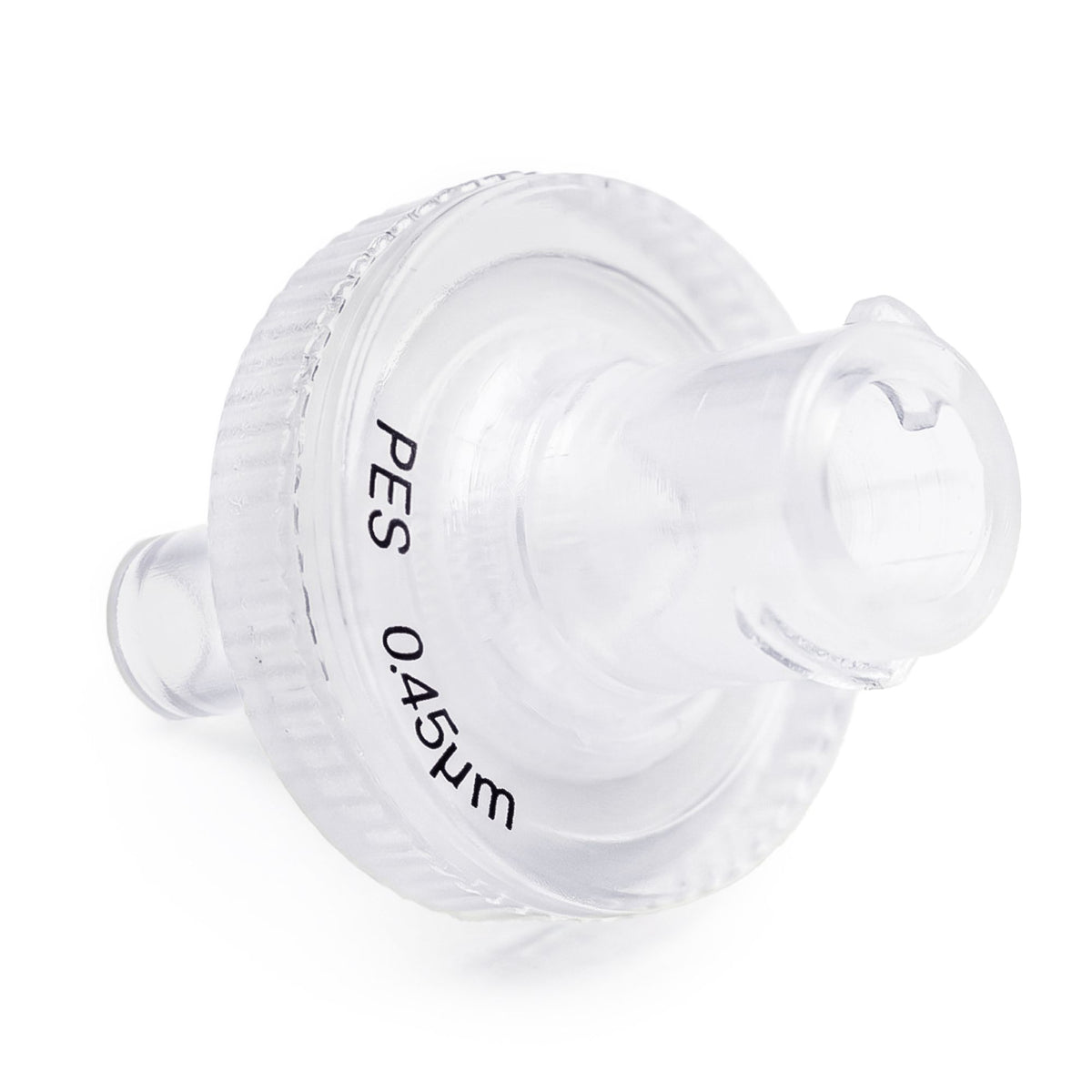 Clarity PES syringe filter, 13 mm, 0.45 µm, front view