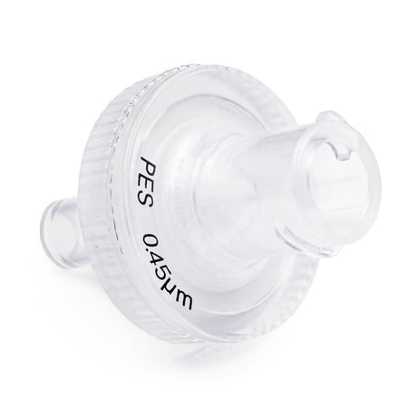 Clarity PES syringe filter, 13 mm, 0.45 µm, front view