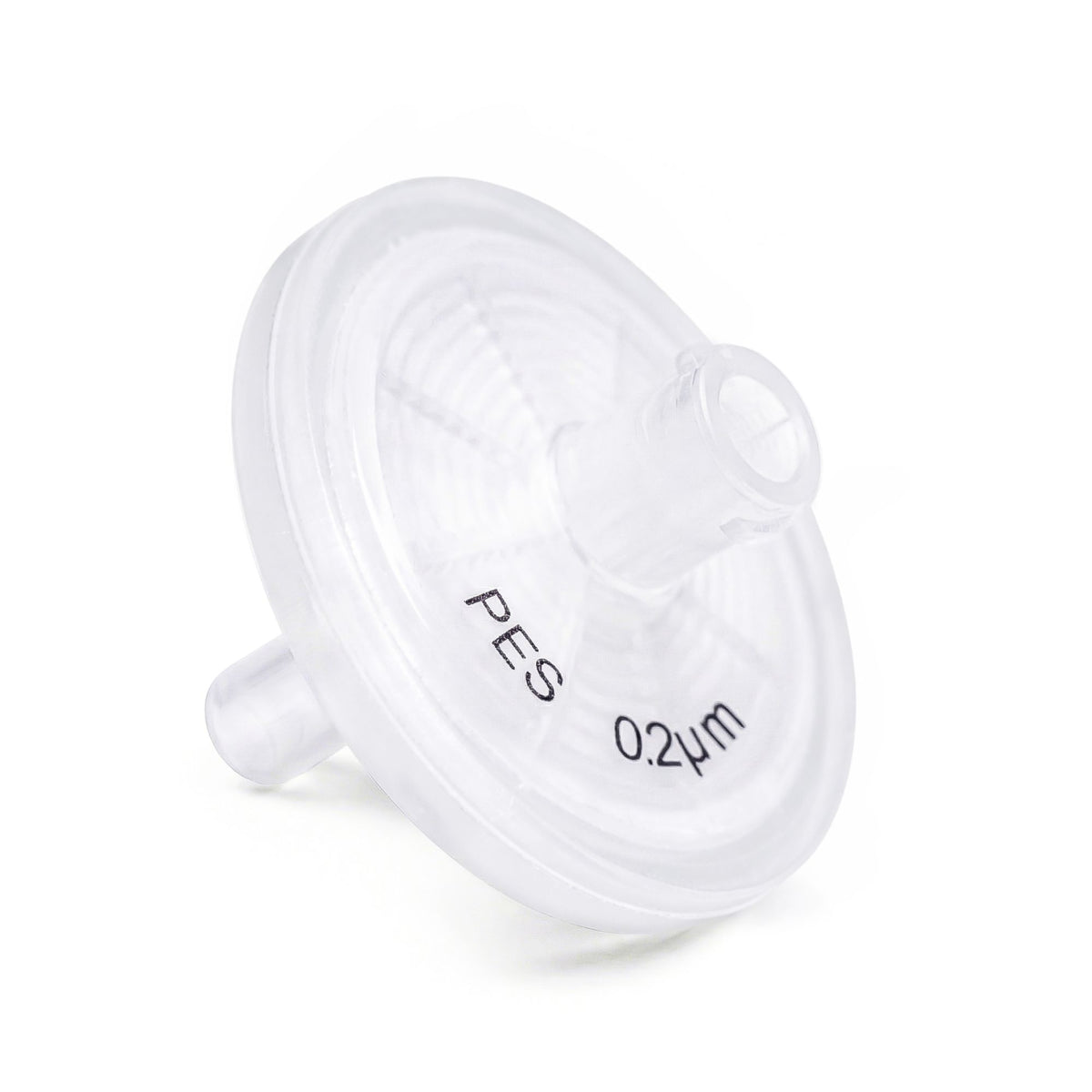 Clarity PES syringe filter, 25 mm, 0.22 µm, front view