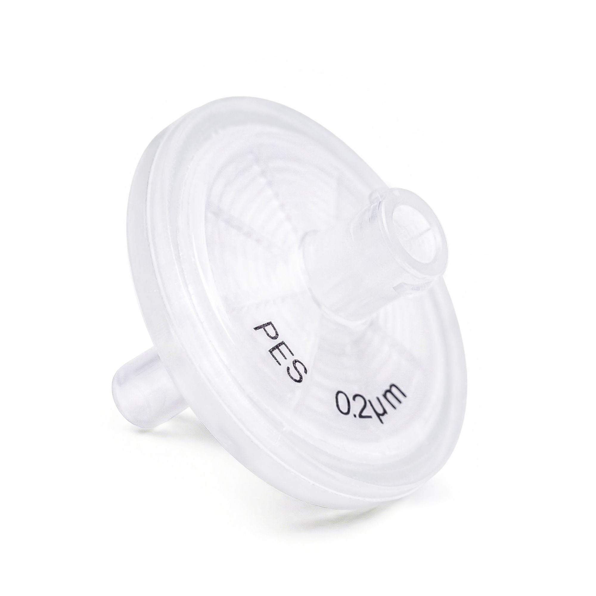 Clarity PES syringe filter, 25 mm, 0.22 µm, front view