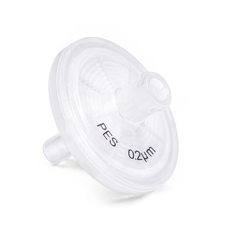 Clarity PES syringe filter, 25 mm, 0.22 µm, front view