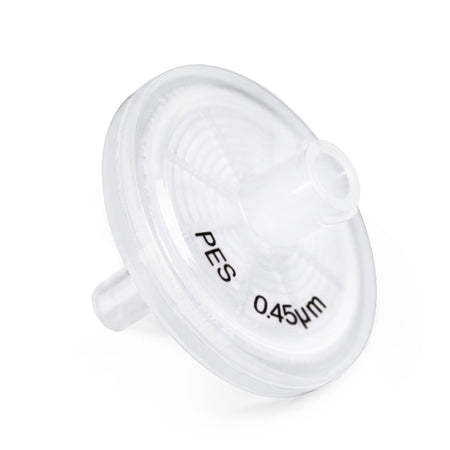 Clarity PES syringe filter, 25 mm, 0.45 µm, front view