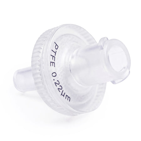 Clarity PTFE syringe filter, 13 mm, 0.22 µm, front view