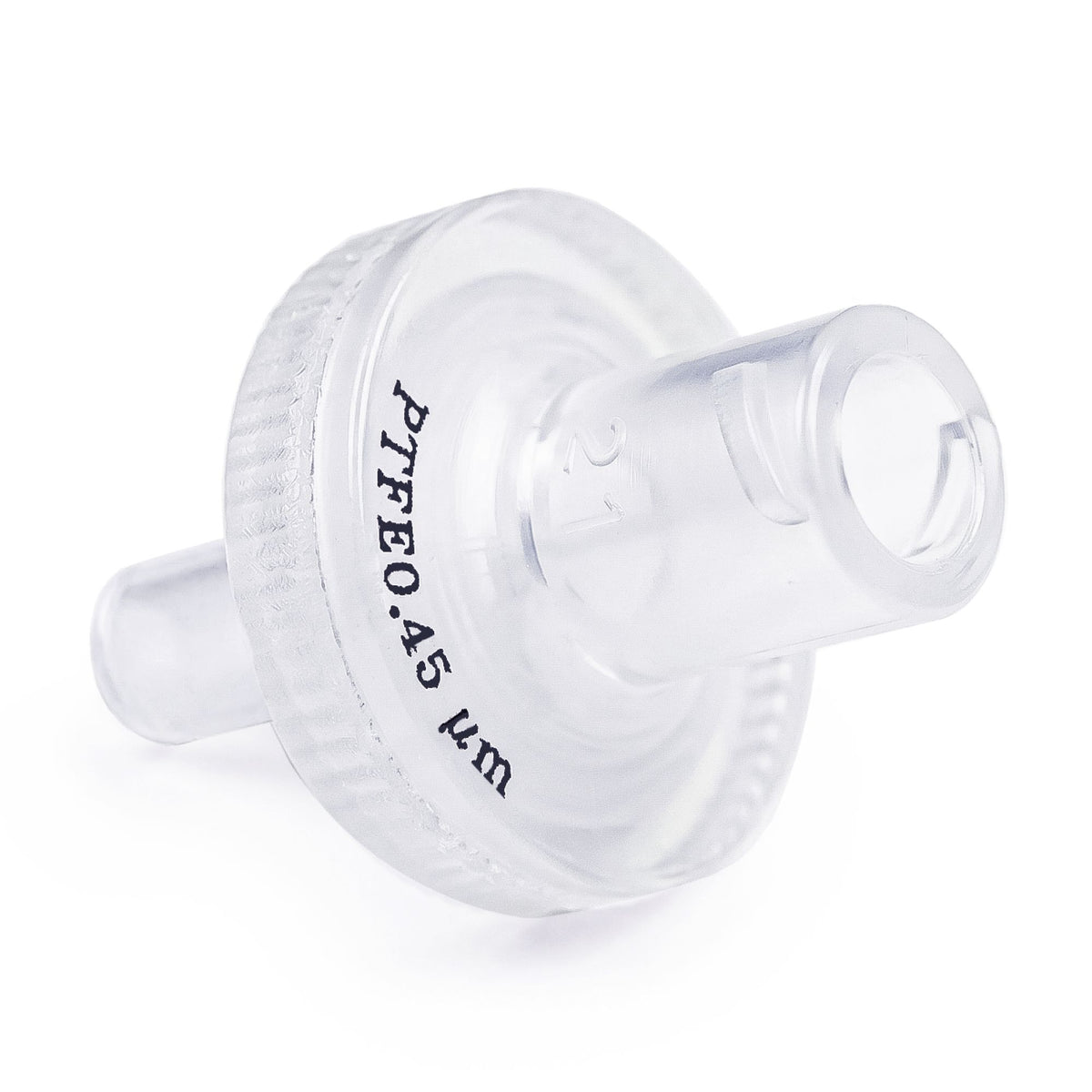 Clarity PTFE syringe filter, 13 mm, 0.45 µm, front view