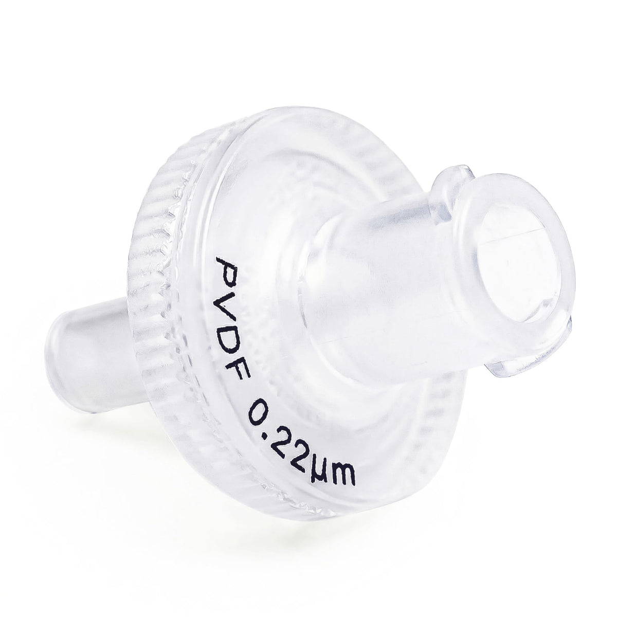 Clarity PVDF syringe filter, 13 mm, 0.22 µm, front view