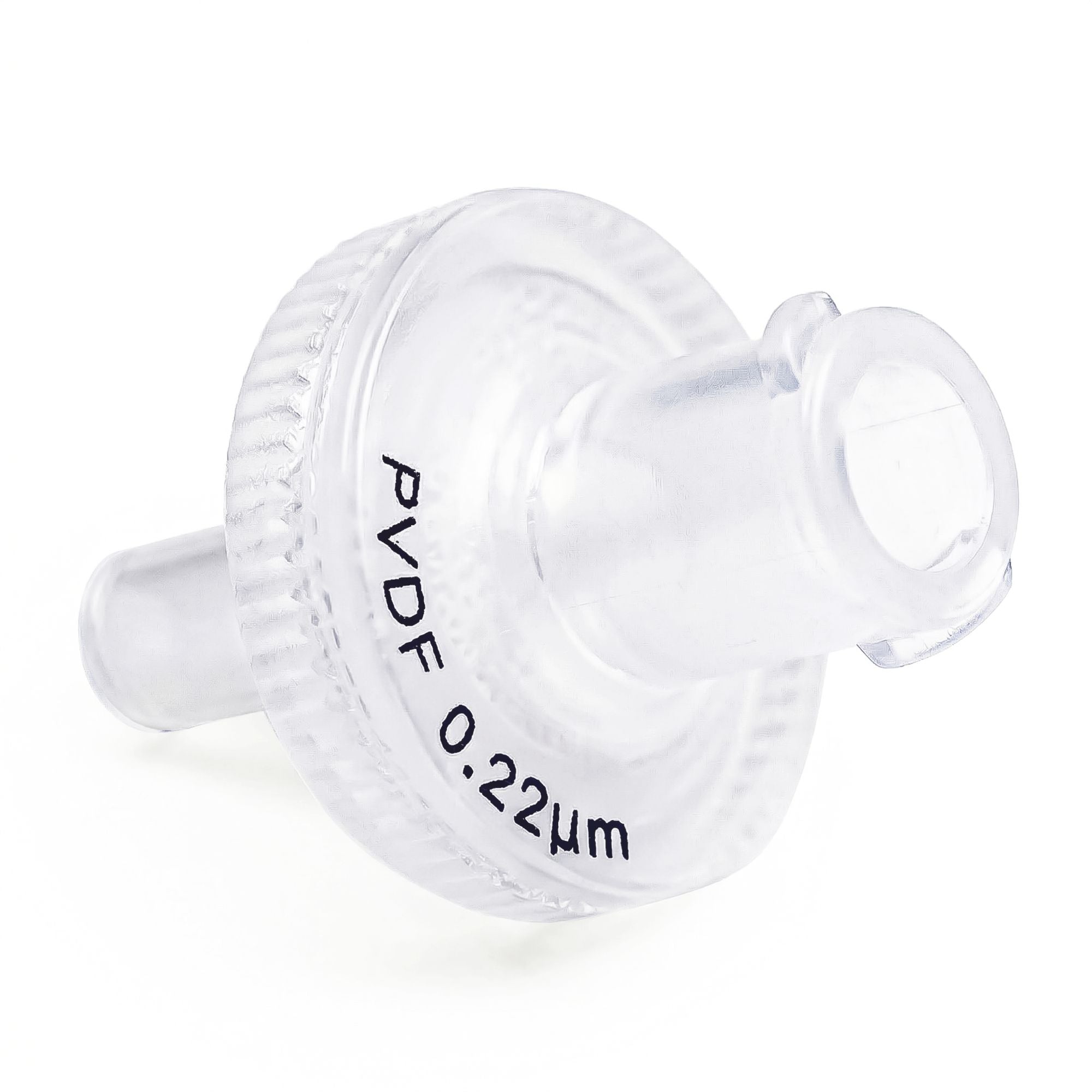 Clarity PVDF syringe filter, 13 mm, 0.22 µm, front view