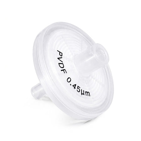 Clarity PVDF syringe filter, 25 mm, 0.45 µm, front view