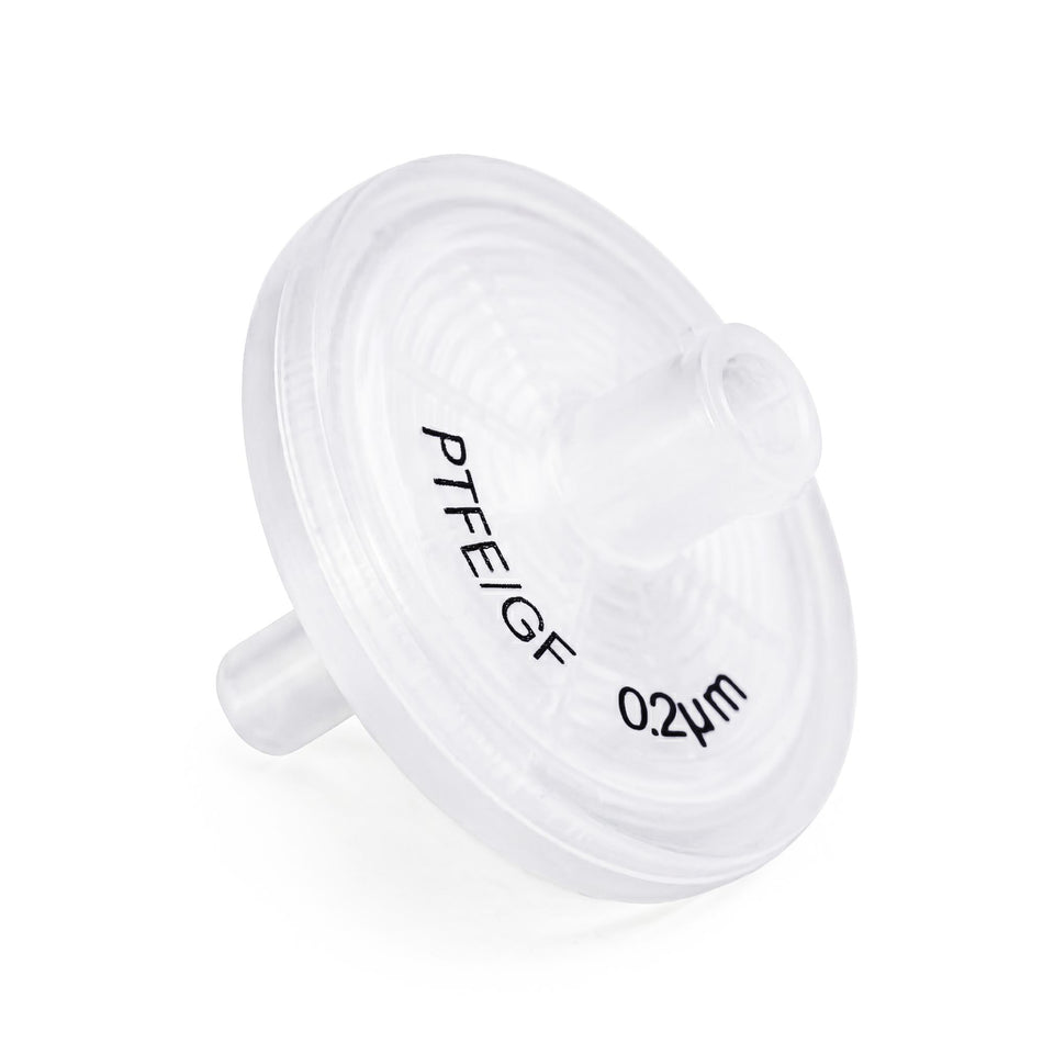 25 mm ClarityX2 PTFE Syringe Filters with Glass Fiber Pre-Filter