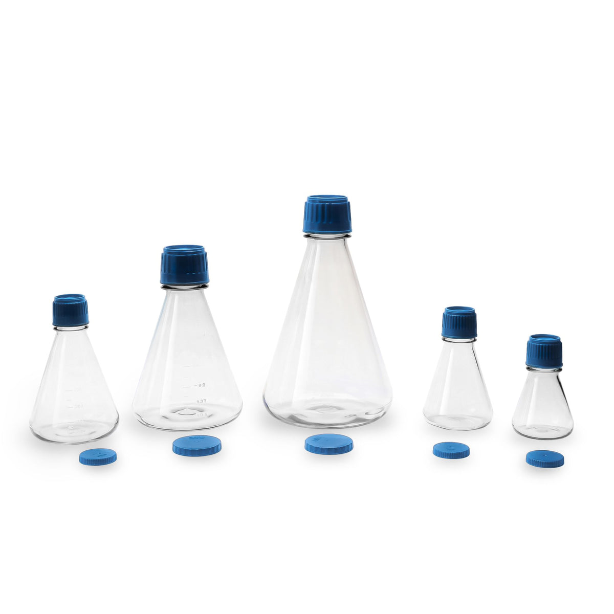 500 mL PETG Erlenmeyer Flask, Vent Cap, Flat Bottom, Sterile