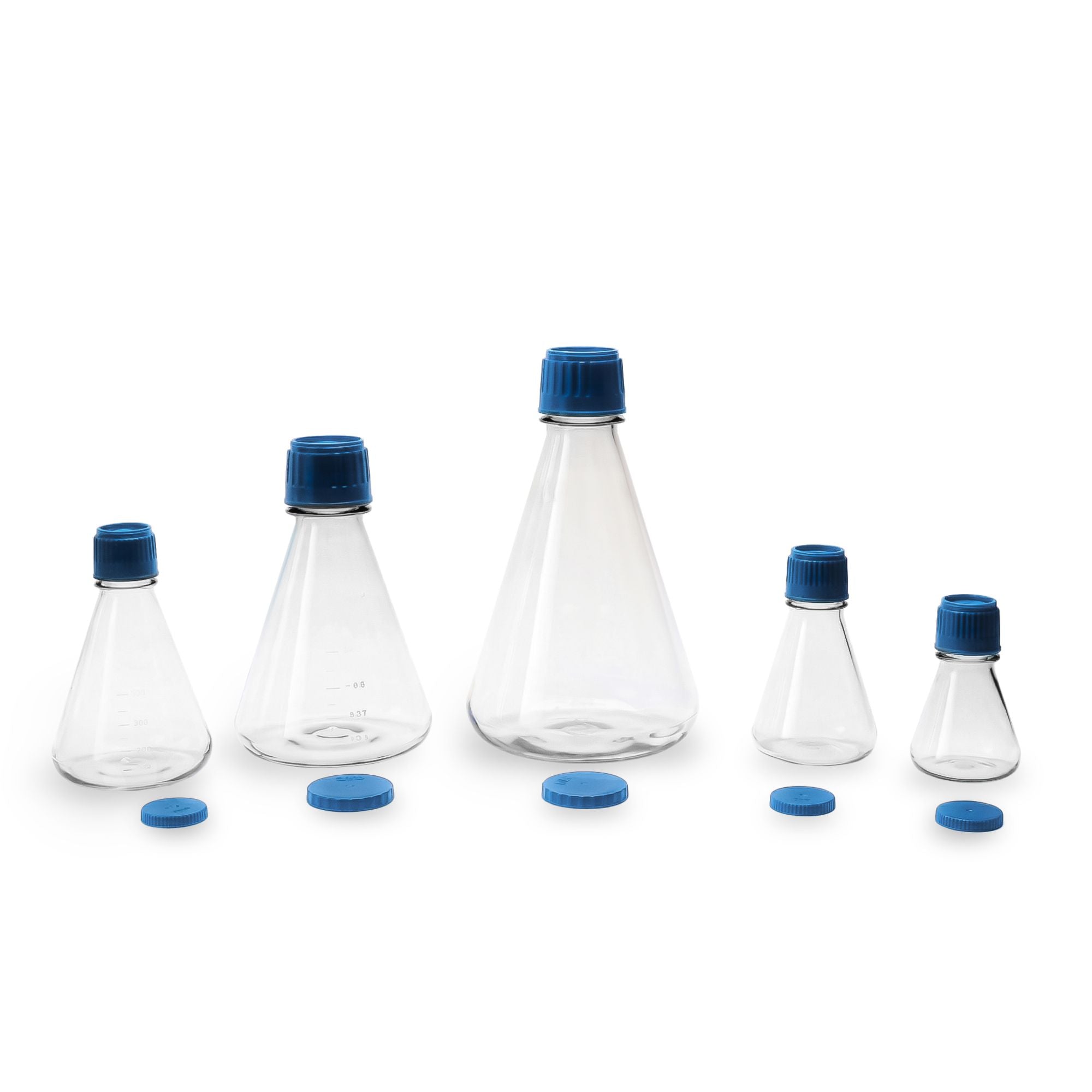 500 mL PETG Erlenmeyer Flask, Vent Cap, Flat Bottom, Sterile