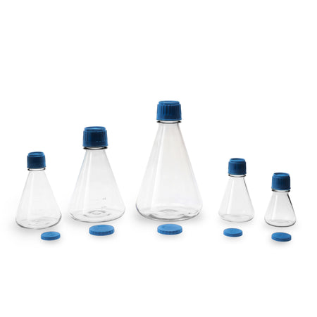 500 mL PETG Erlenmeyer Flask, Vent Cap, Flat Bottom, Sterile